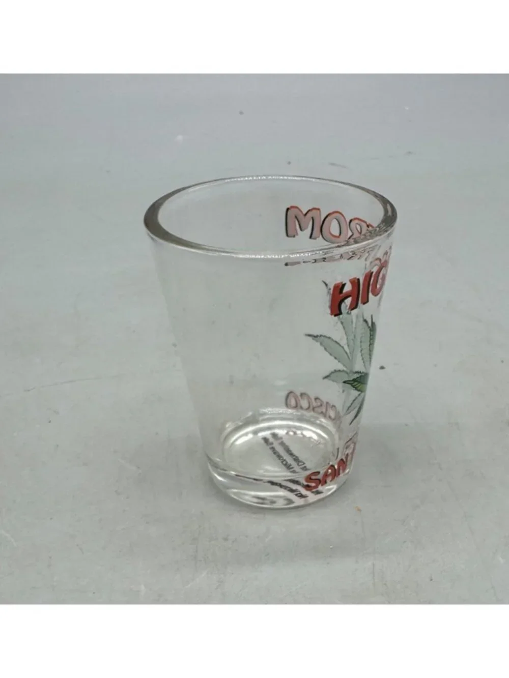 High! From San Francisco Cannabis Leaf Shot Glass READ